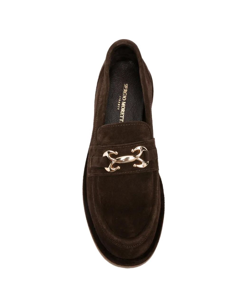 SERGIO MORETTI FIRENZE Brown Suede Horsebit Loafers