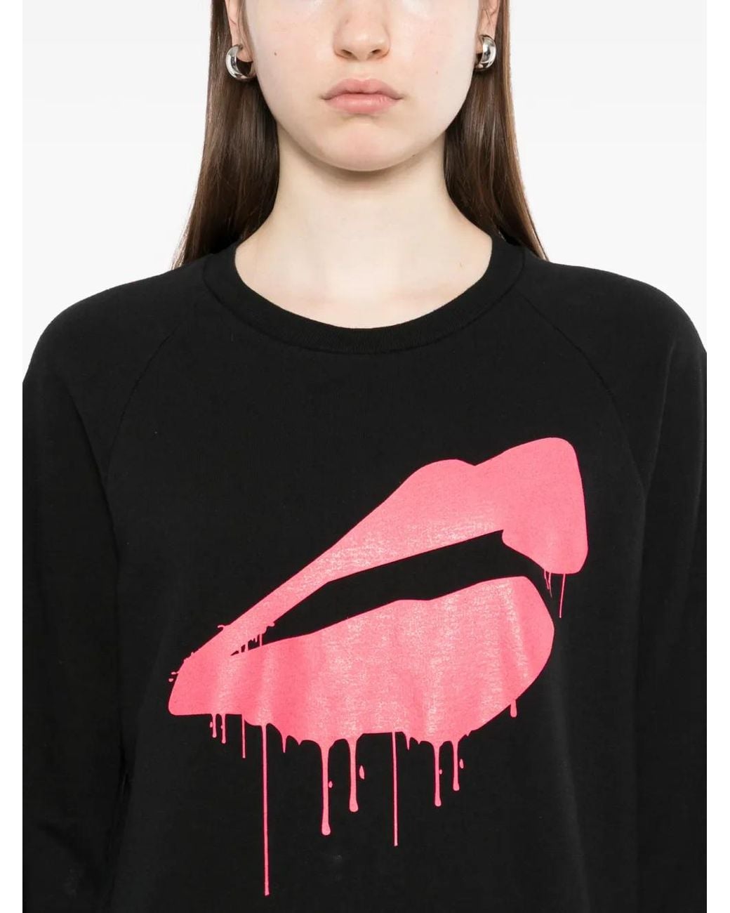 Sudadera Con Logo Estampado Jade Jagger de color Black