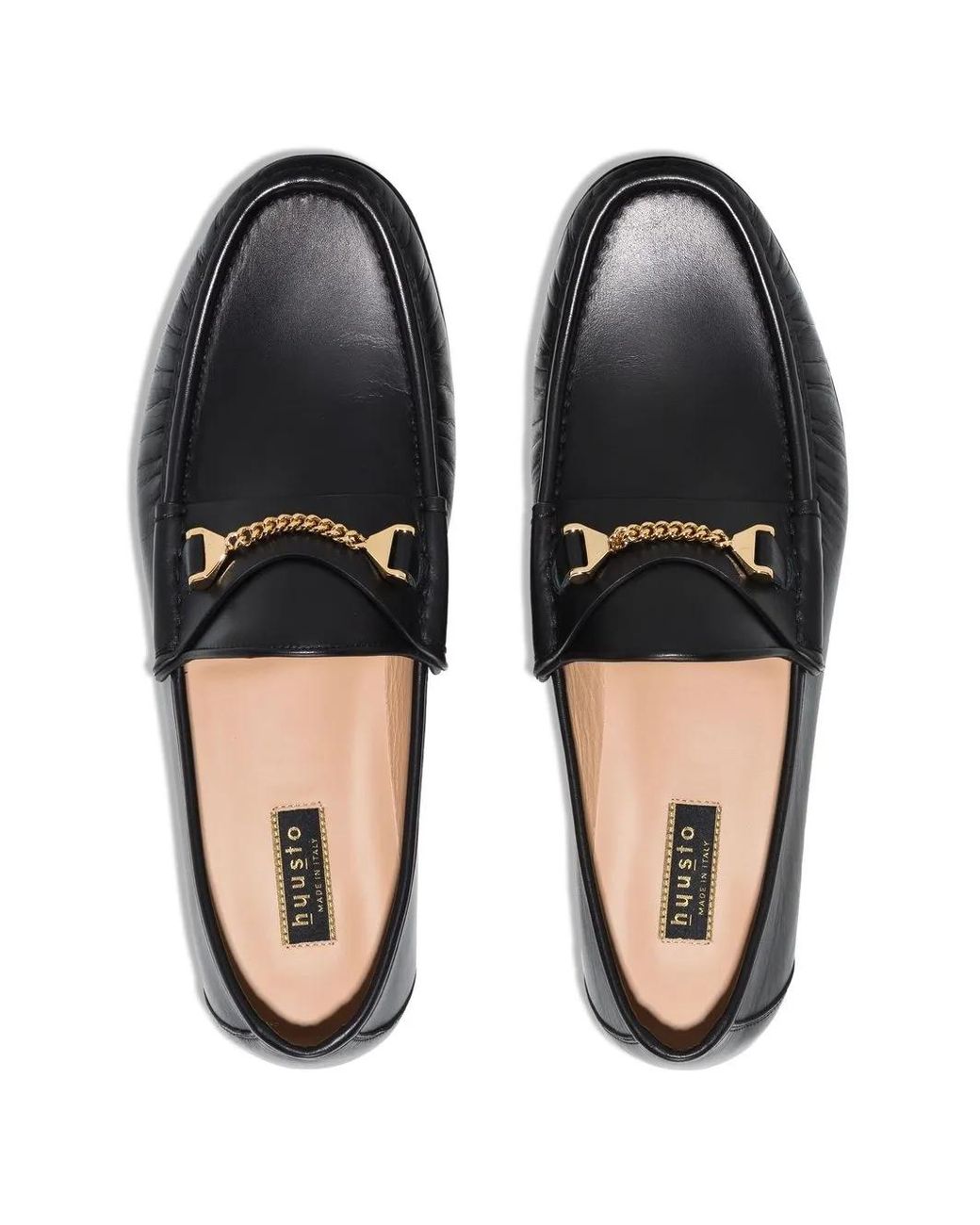 Hyusto Black Mick Slip-On Loafers for men