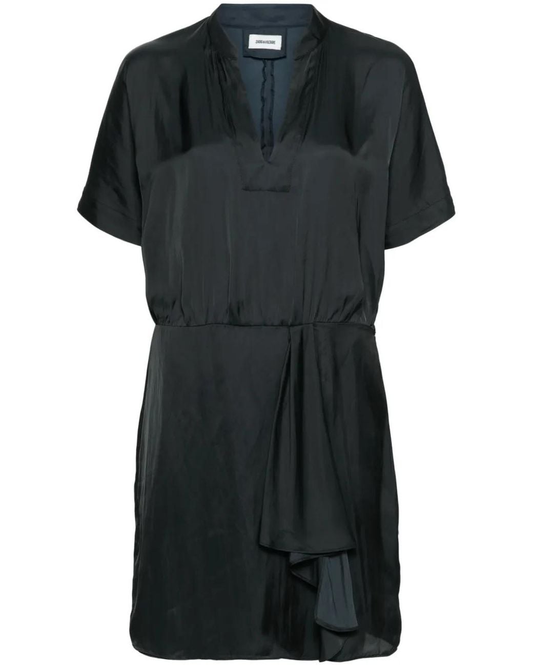 Zadig & Voltaire Black Raito Satin Mini Dress