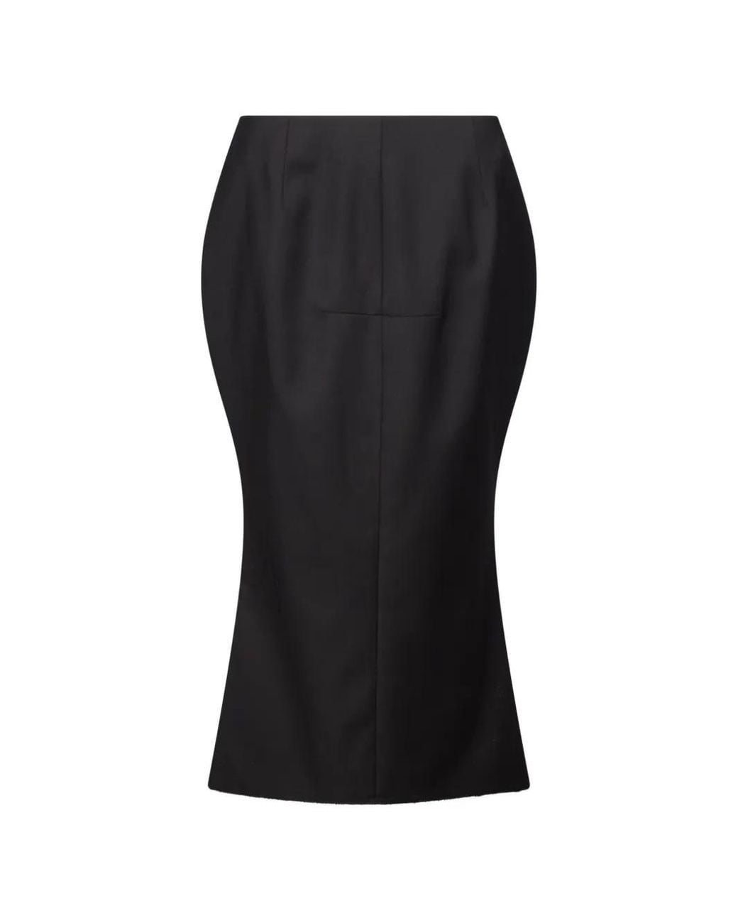 MATIERES FECALES Black Raw-Cut Mermaid Midi Skirt