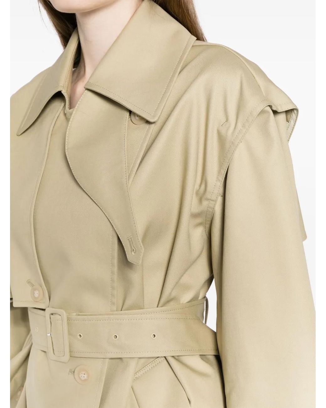 JNBY Cropped Trenchcoat in het Natural