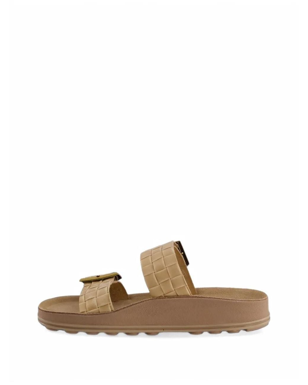 FANTASY SANDALS Natural Taylor Woven-Strap Sandals