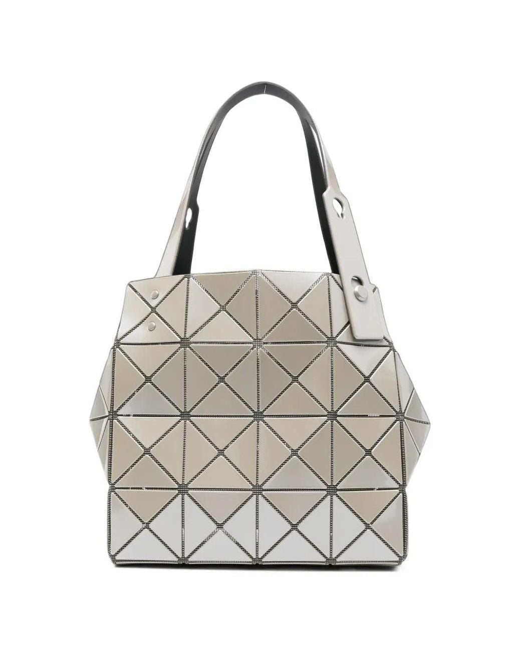 Issey Miyake White Lucent Geometric Tote Bag