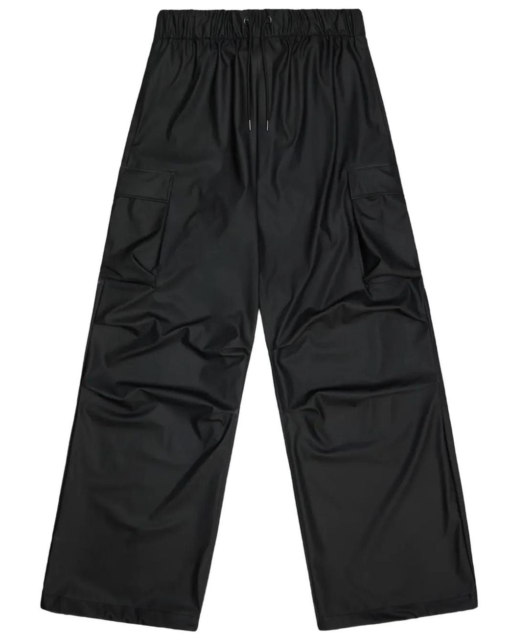 Rains Gray Drawstring Cargo Pants