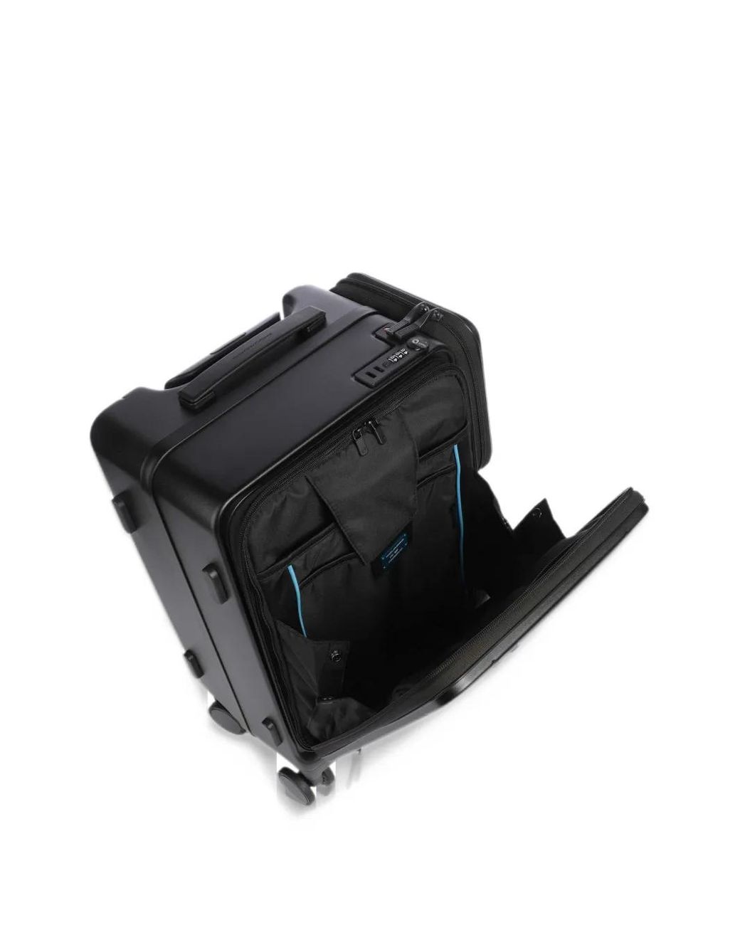 Piquadro Black Ridged Suitcase