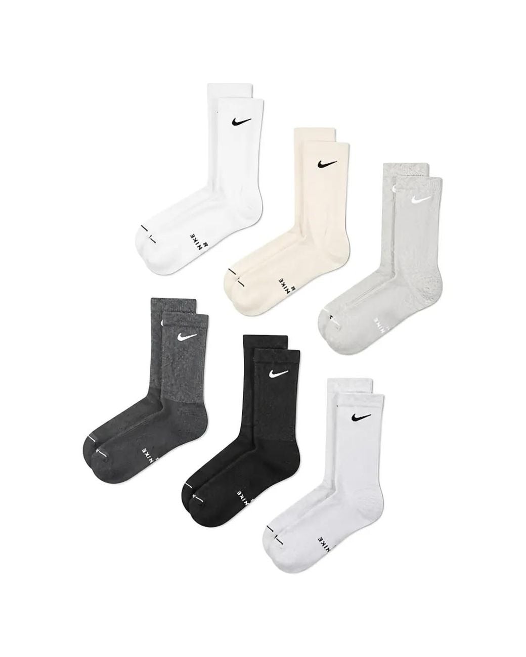 Nike White Logo-Embroidered Socks (Set Of Six)
