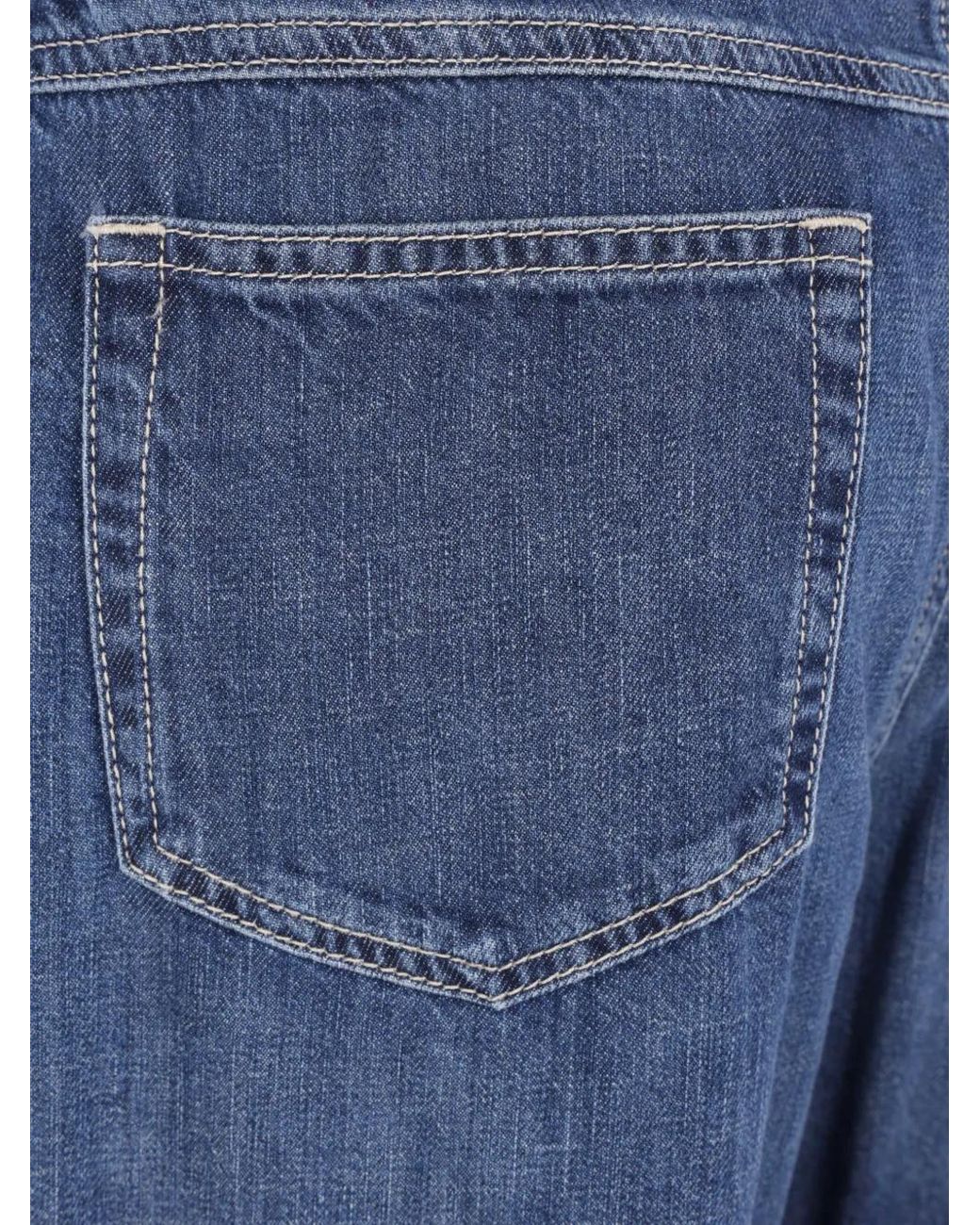 Max Mara Blue Macro Slim-Fit Jeans