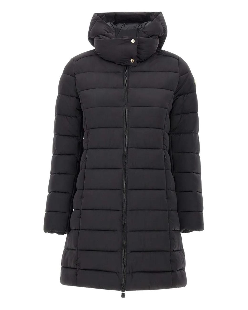 Save The Duck Blue Funnel-Neck Padded Coat