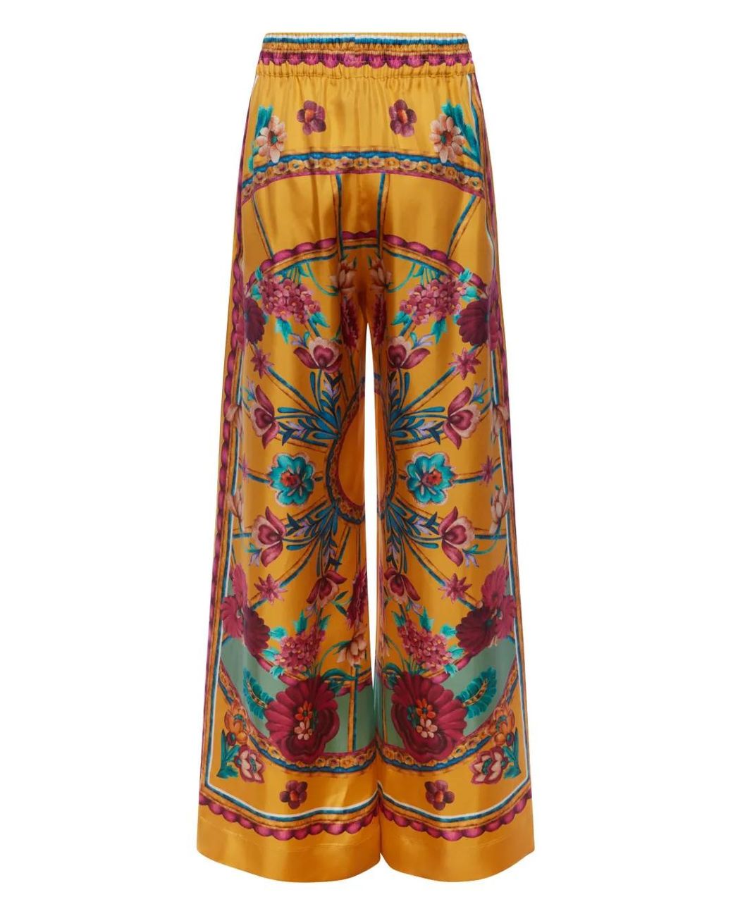 LaDoubleJ Orange Silk Palazzo Trousers