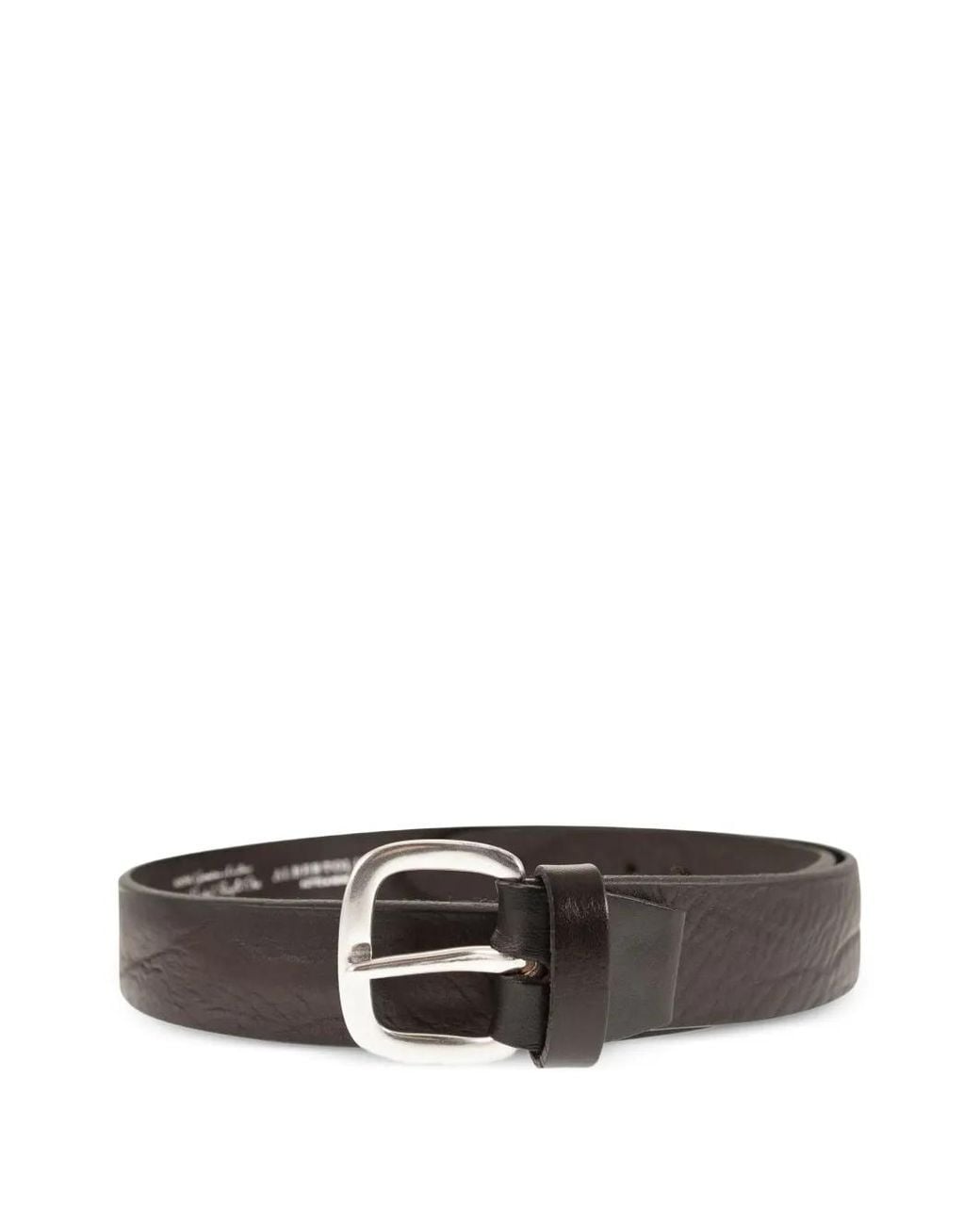 Alberto Luti Gray Textured Buckle Belt for men