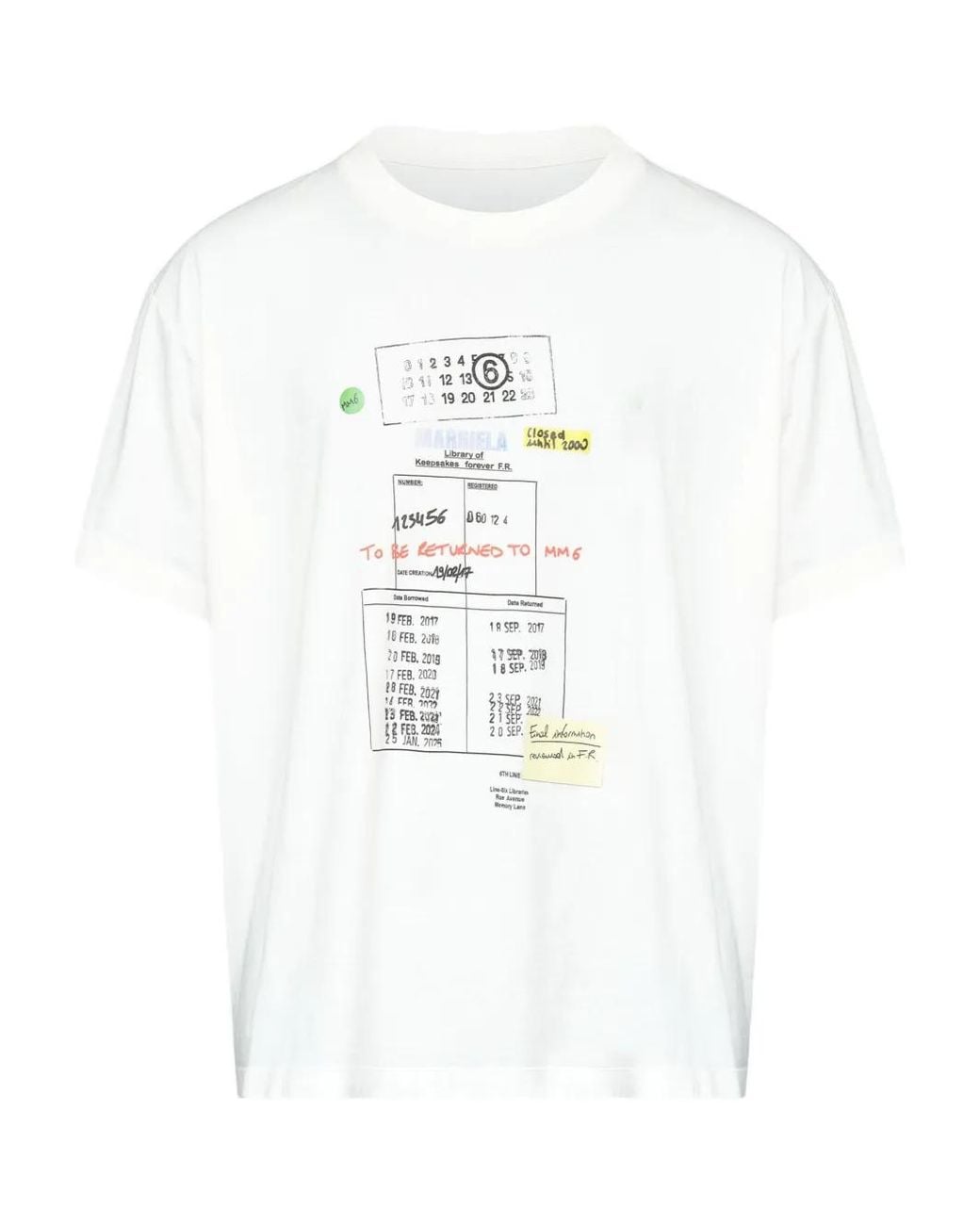 MM6 by Maison Margiela White Crew-Neck T-Shirt for men