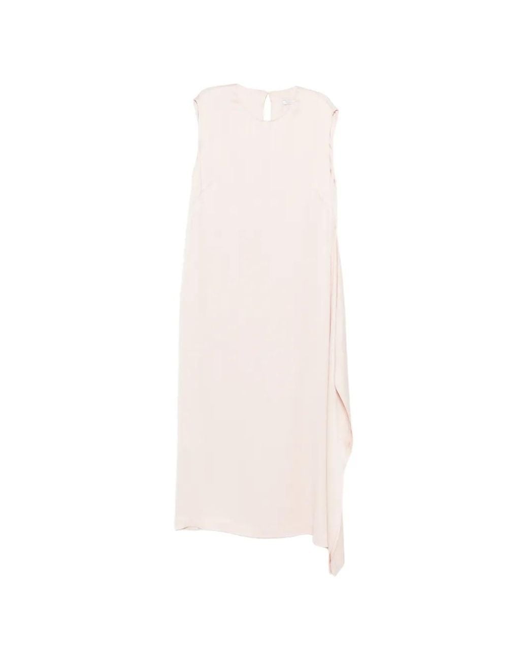 Peserico White Sleeveless Midi Dress