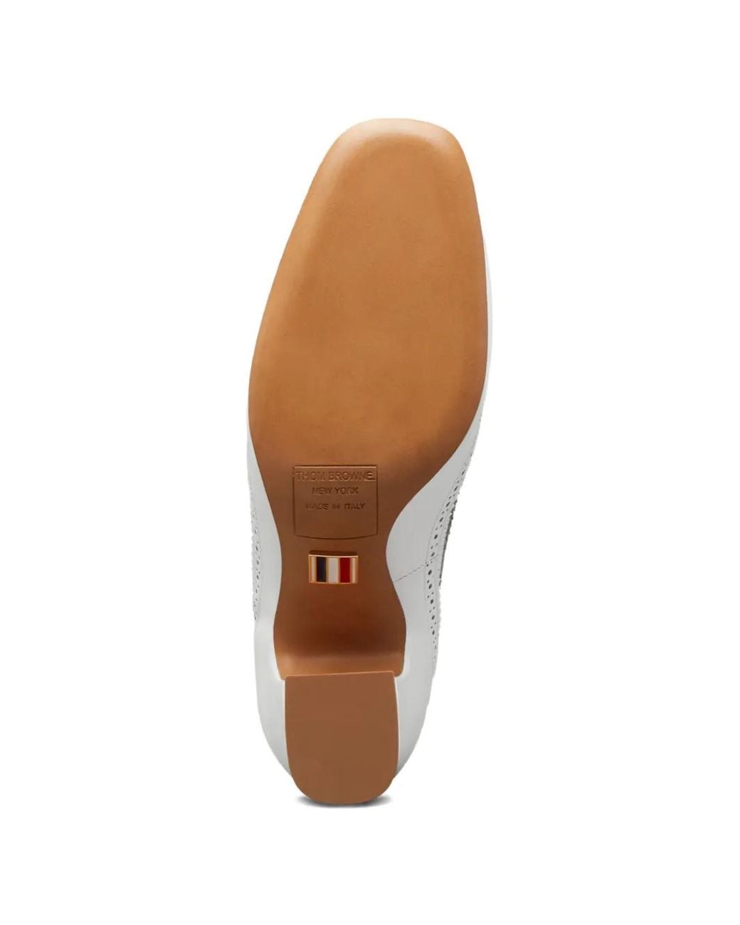 Thom Browne White Thom John Brogue-Detail Pumps