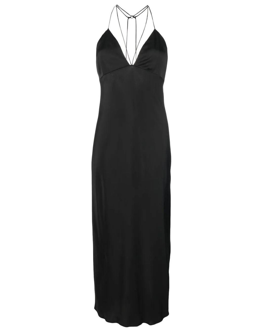 Calvin Klein Black Strap-Detail Slip Dress
