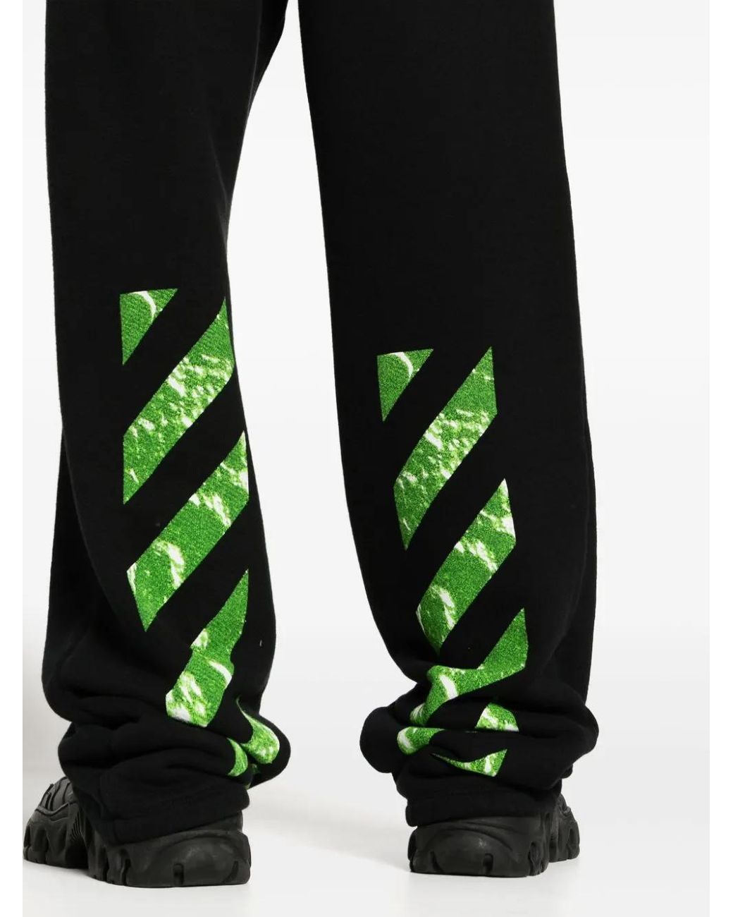 Off-White c/o Virgil Abloh Black Diag-stripe Cotton Track Pants for men