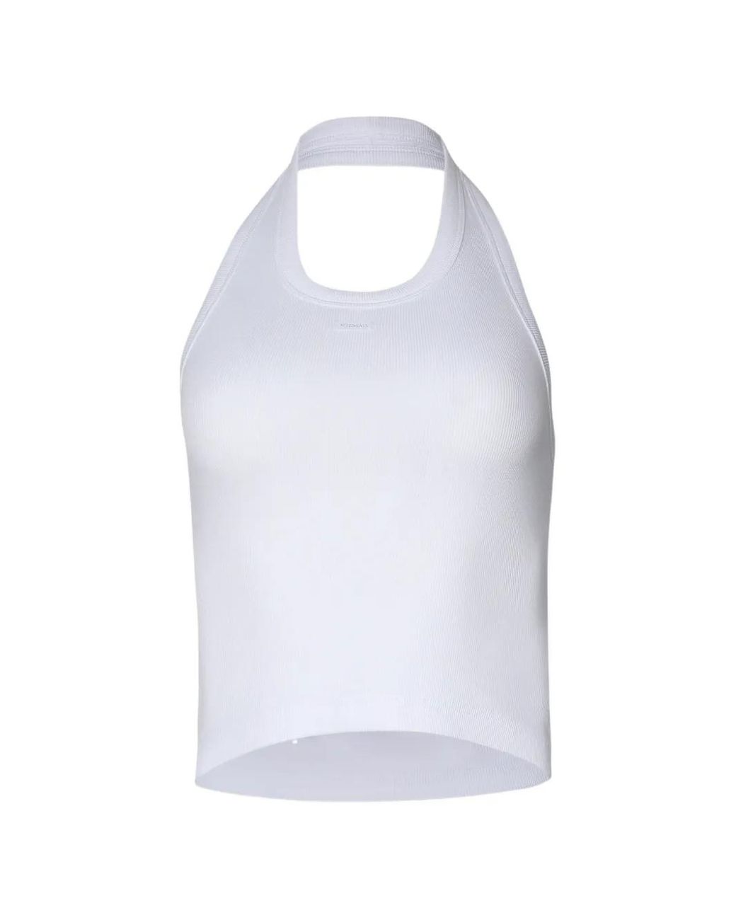 Vetements White Débardeur Côtelé À Dos Nageur