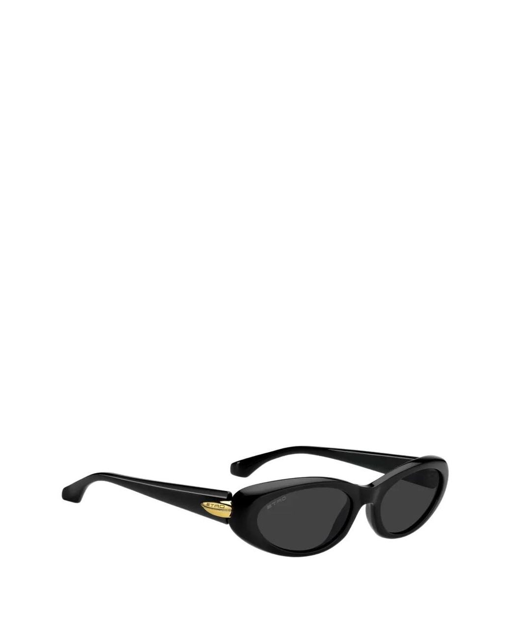 Etro Black Drop Oval-Frame Sunglasses