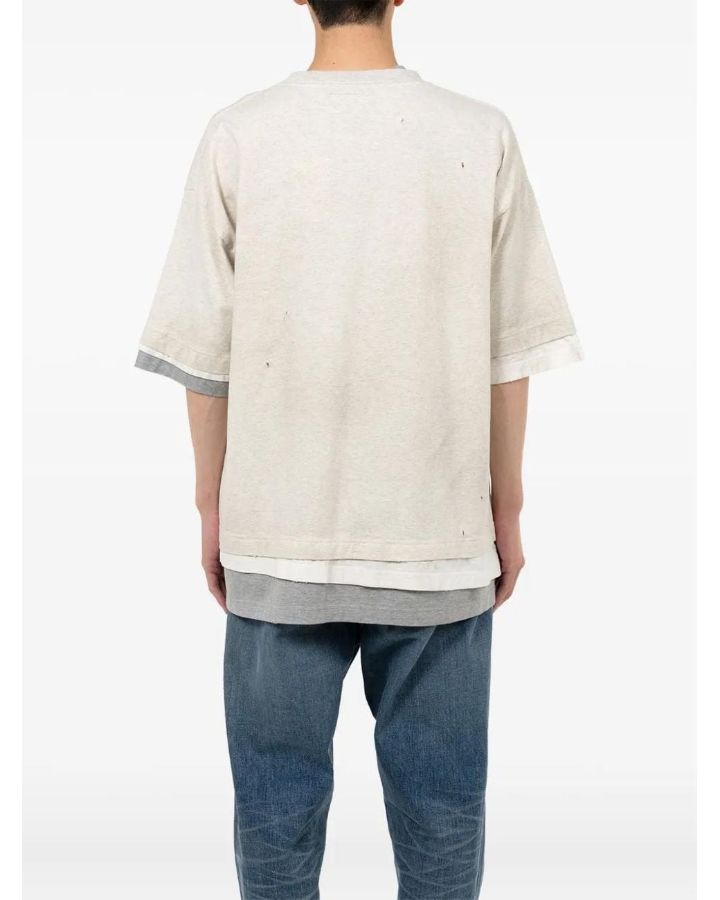 Maison Mihara Yasuhiro Natural Triple Layered Tee for men