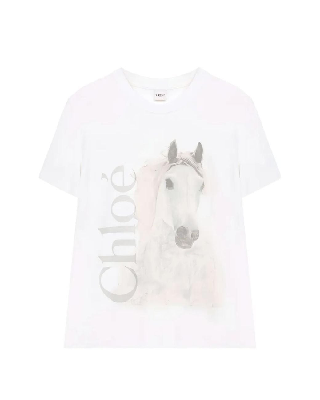 Chloé White Printed Cotton T-Shirt