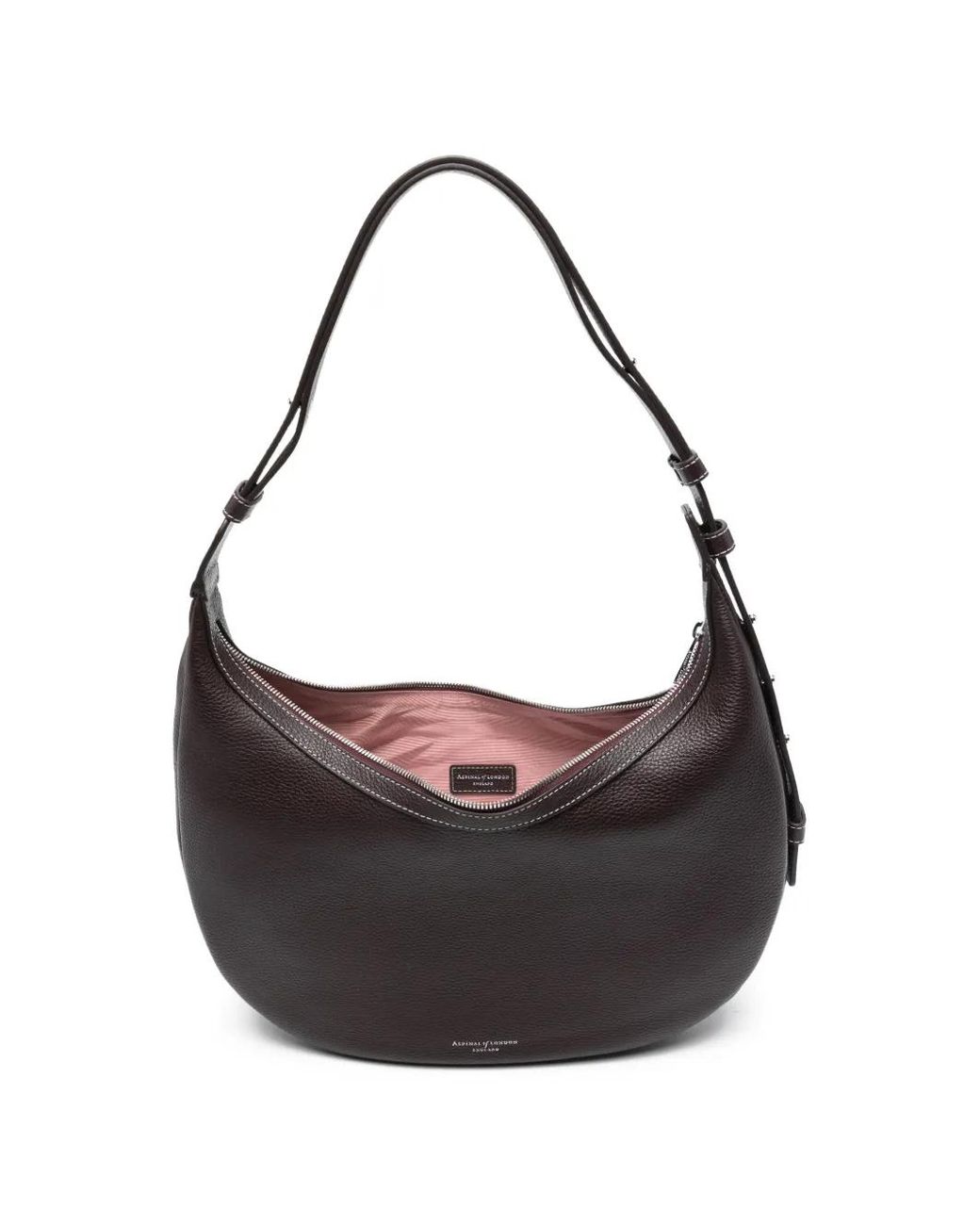 Aspinal Black Hudson Crescent Crossbody Bag