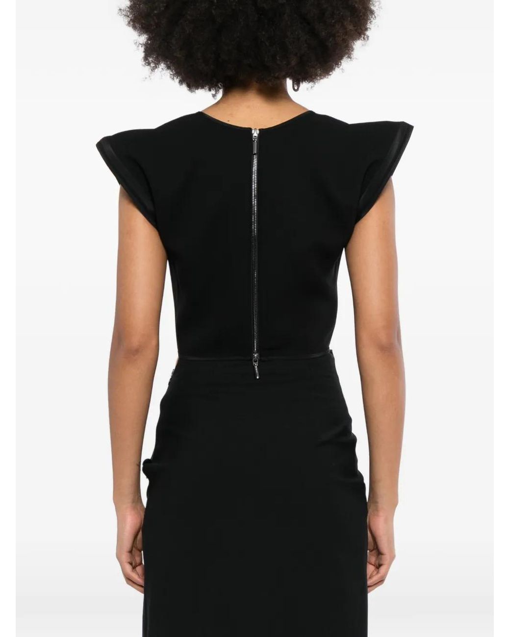 Maticevski Black Bonded Combat Top