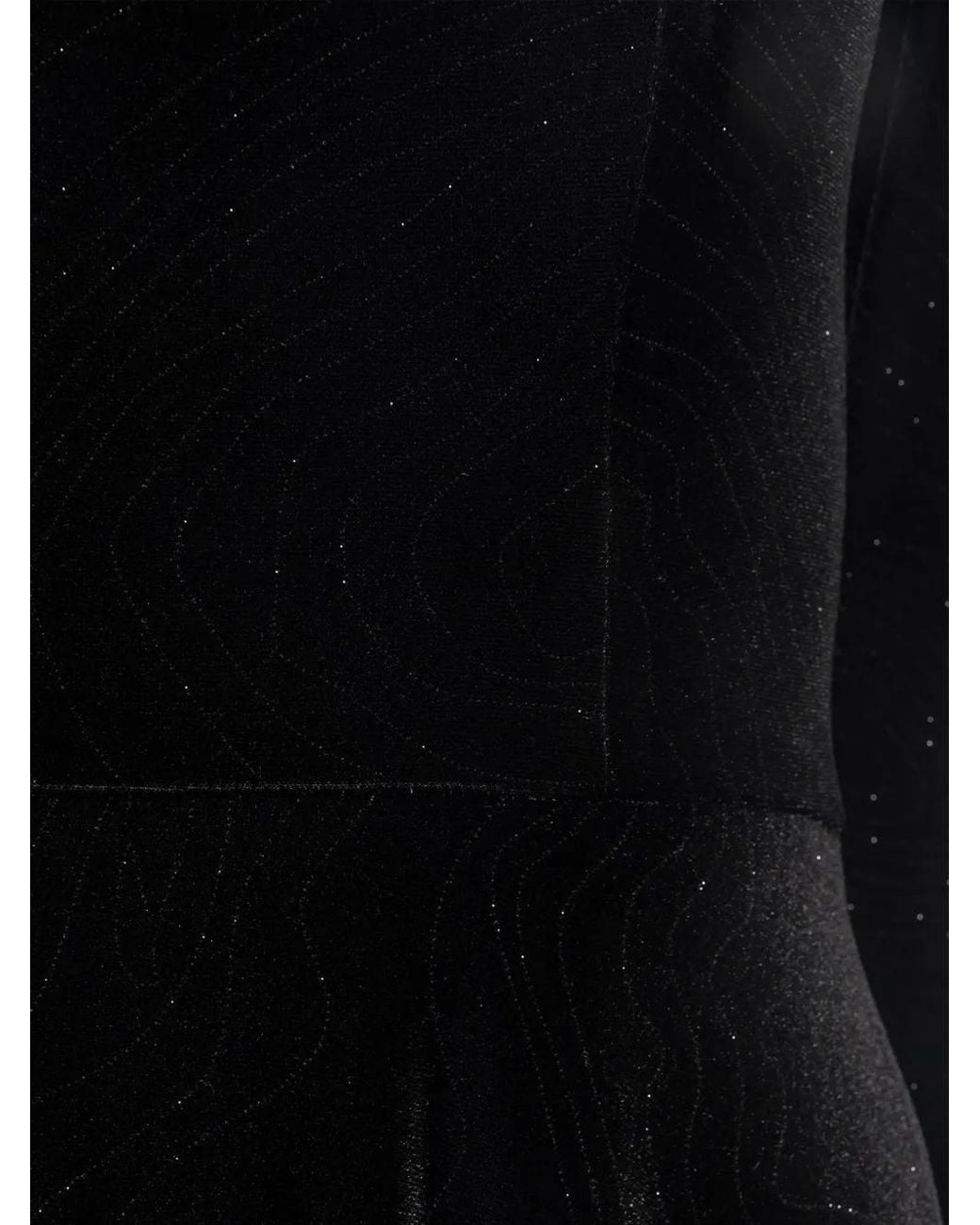 Nissa Black Robe Mi-Longue À Épaules Dénudées À Paillettes