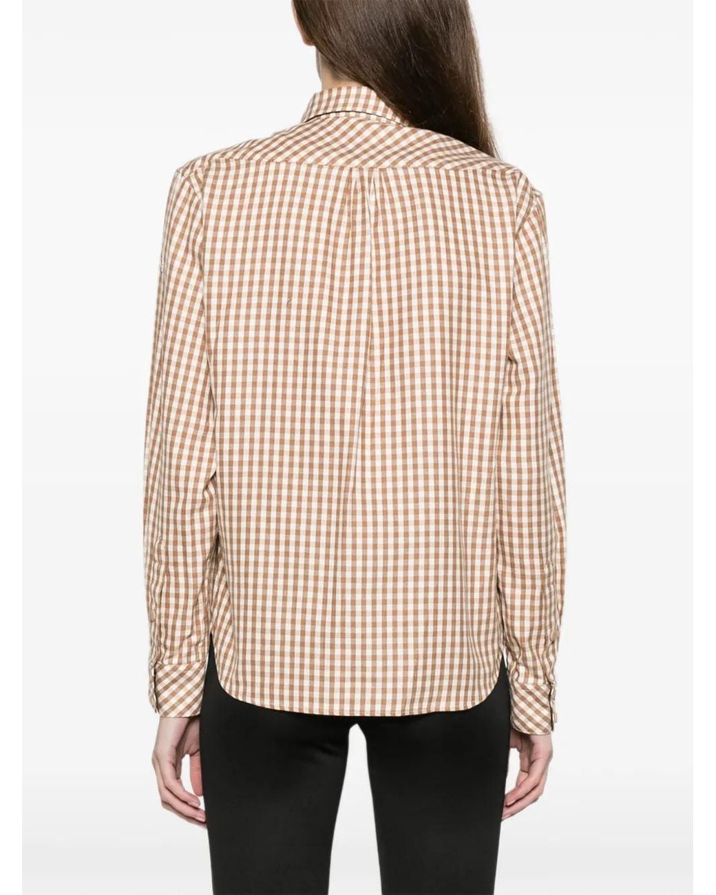 Moncler Natural Checkered-Print Shirt