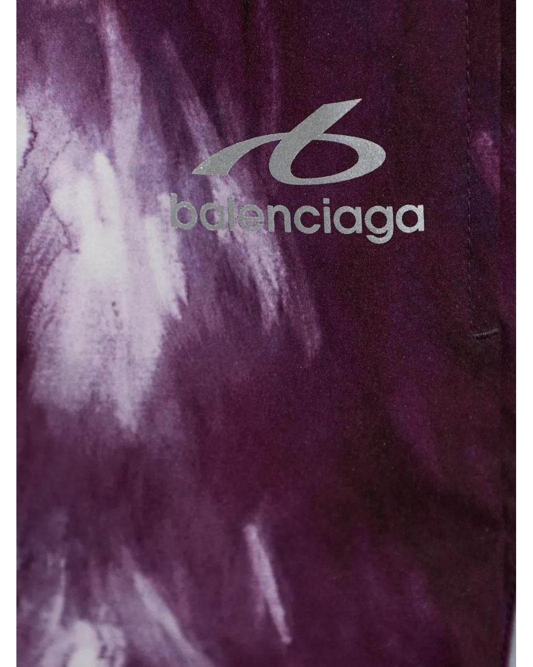 Balenciaga Purple Logo-Print Track Pants