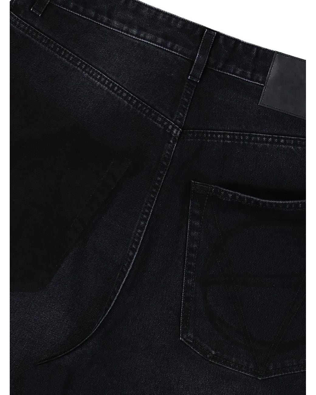 Vetements Blue Anarchy Painted Cropped Jeans for men