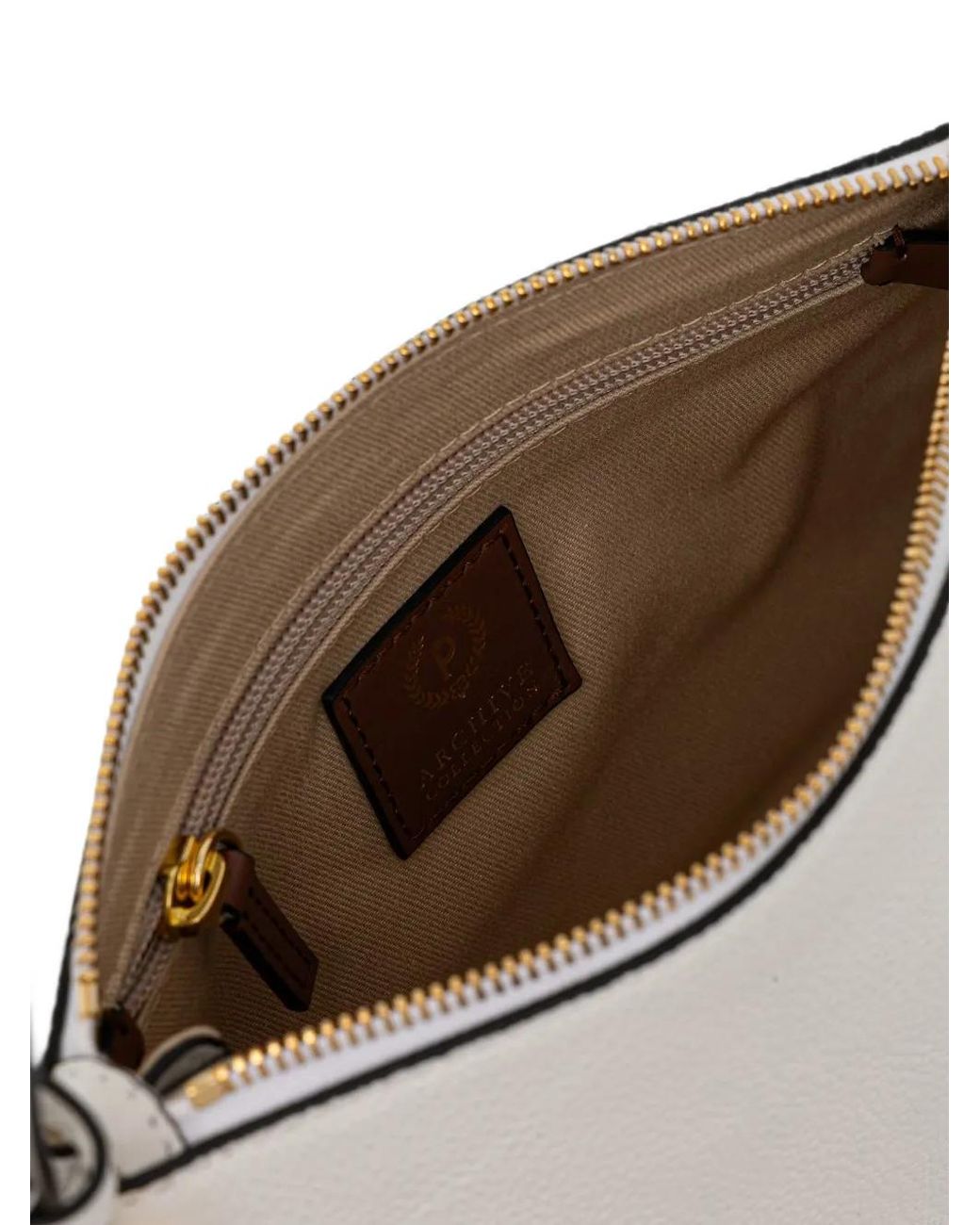 Pollini White Archive Collection Shoulder Bag