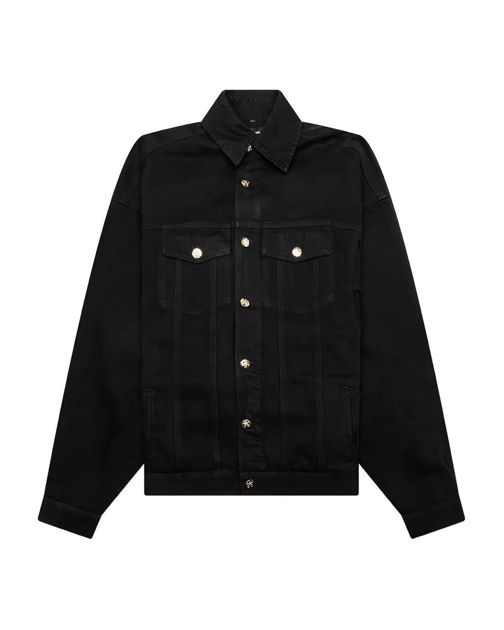 Willy Chavarria Black Buttoned Denim Jacket for men
