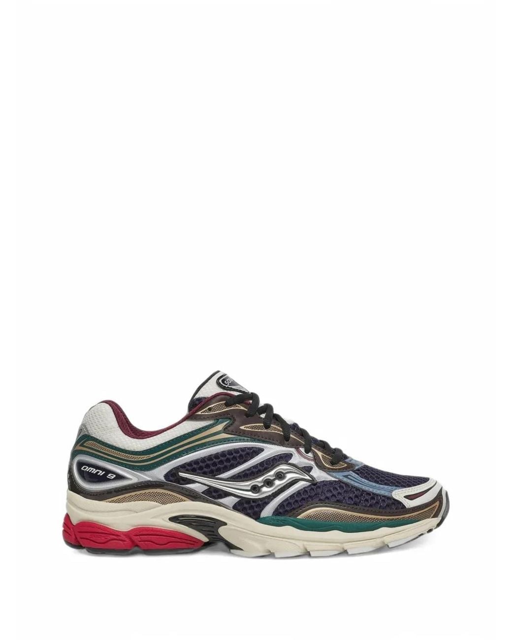 Saucony White Progrid Omni 9 Lace-Up Sneakers