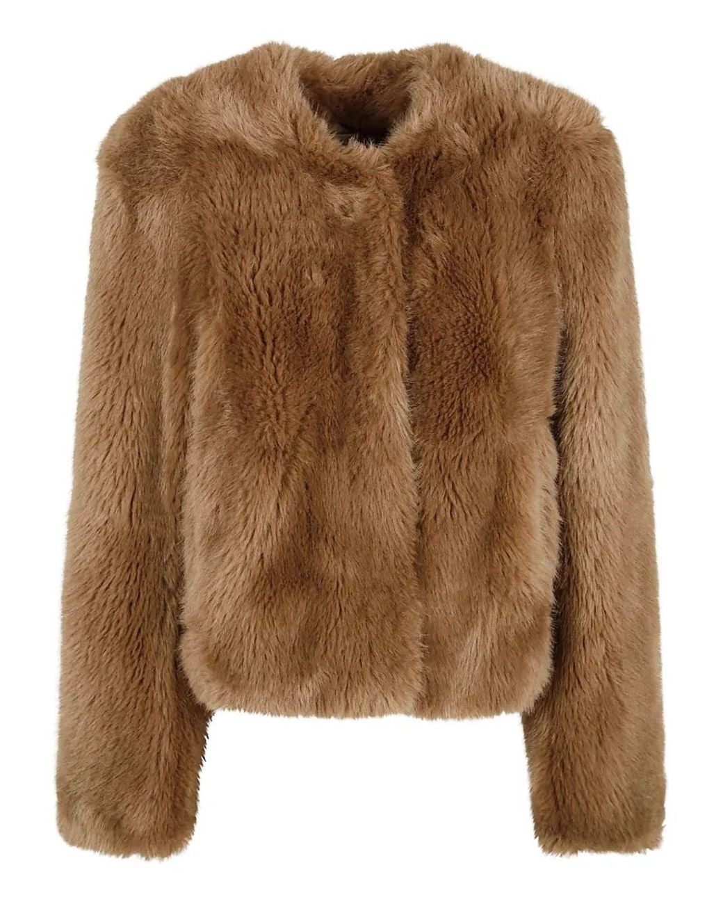 Stand Studio Brown Collarless Jacket