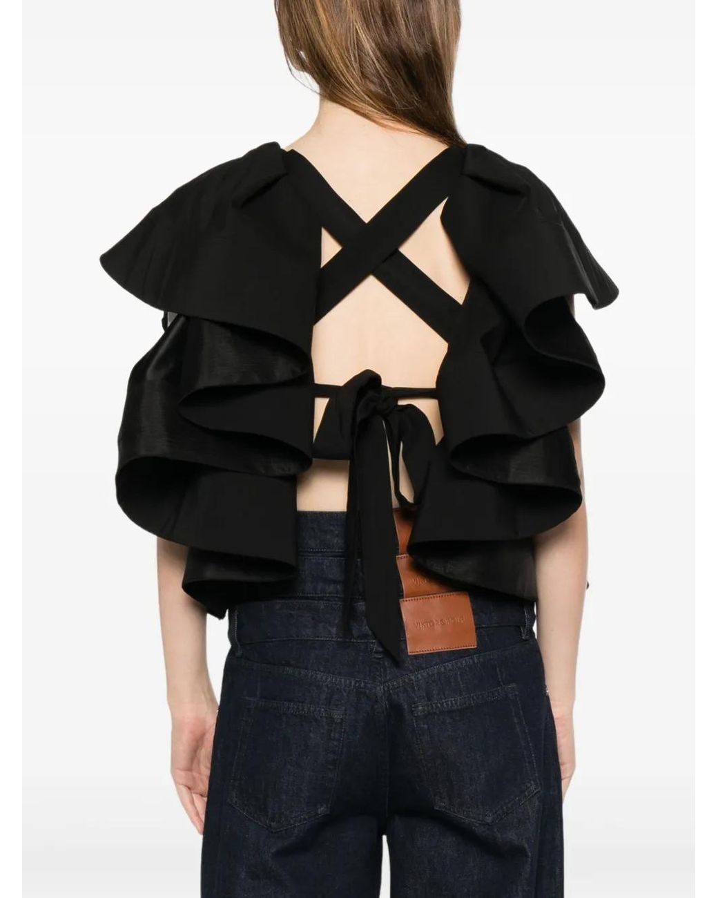 Viktor & Rolf Black Ruffled Blouse