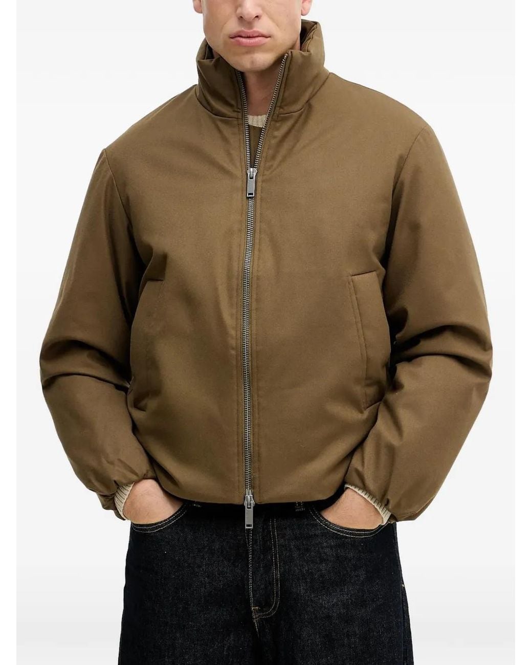 Sisley Brown Zip Jacket for men