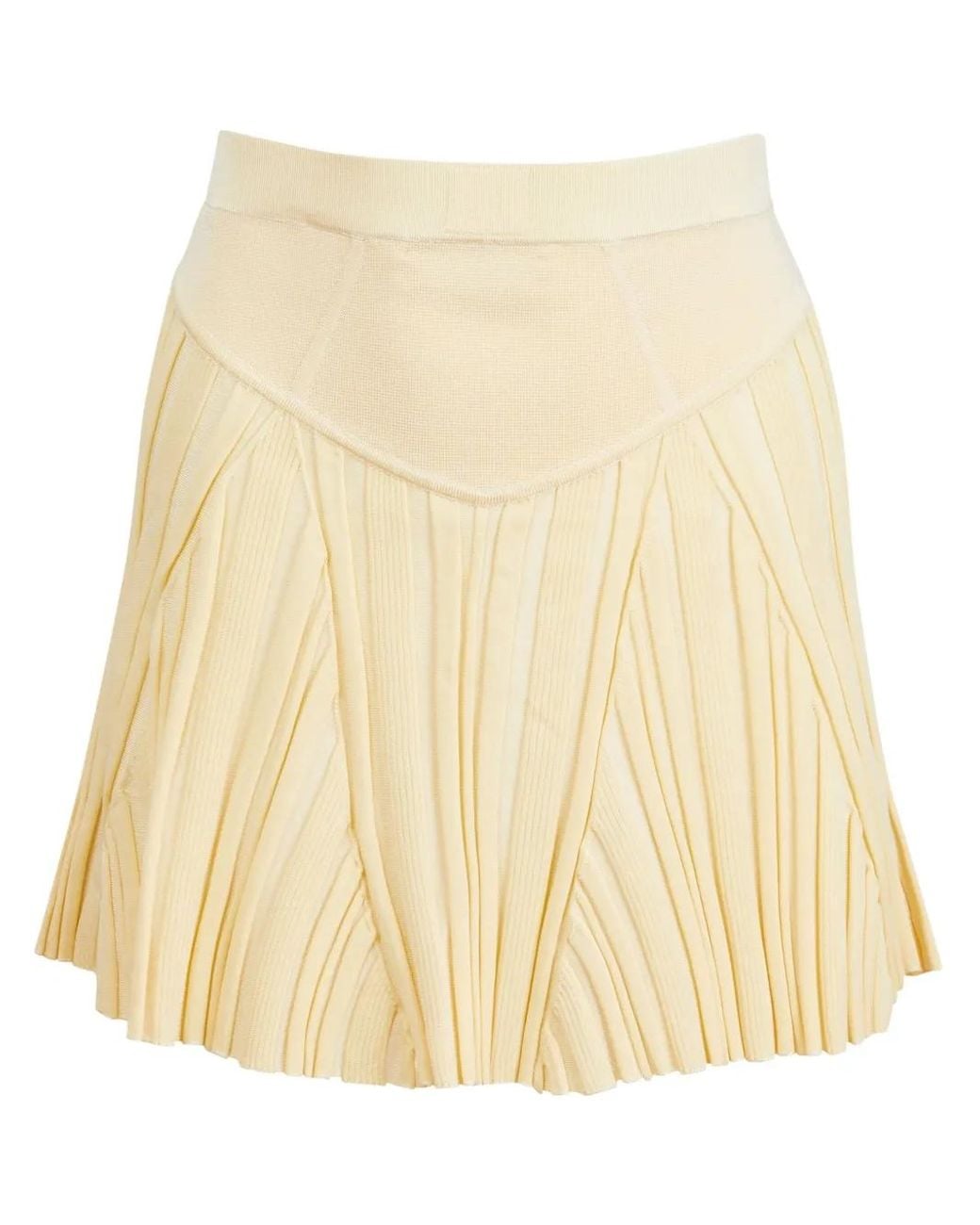 Fleur du Mal Geribbelde Mini-Rok in het Natural
