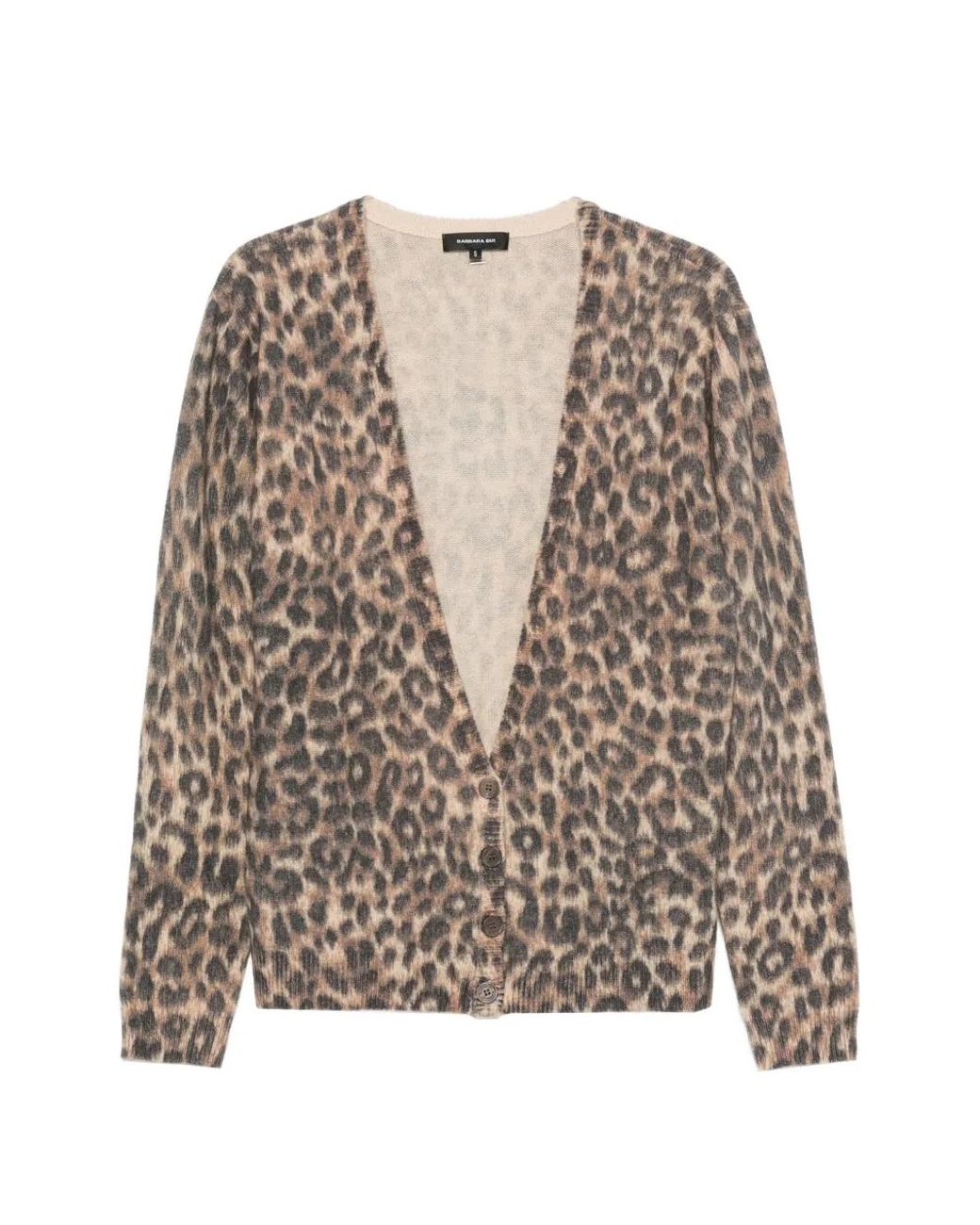 Barbara Bui Brown Leopard-Print Cardigan