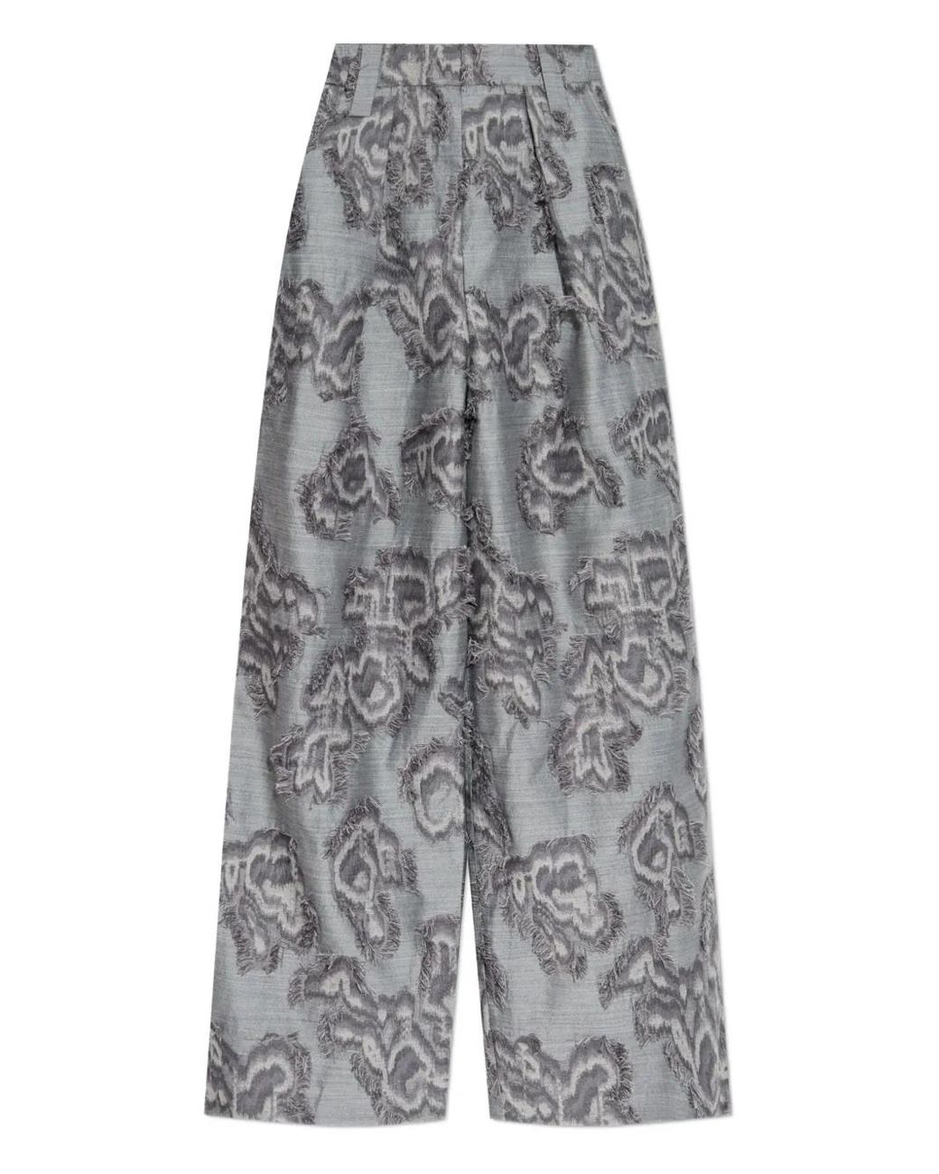 Ganni Gray Trousers With 'Vintage' Effect
