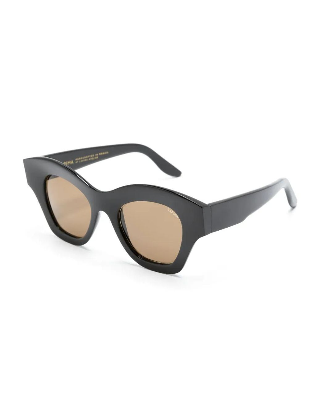 Lapima Natural Tessa Oval-Frame Sunglasses