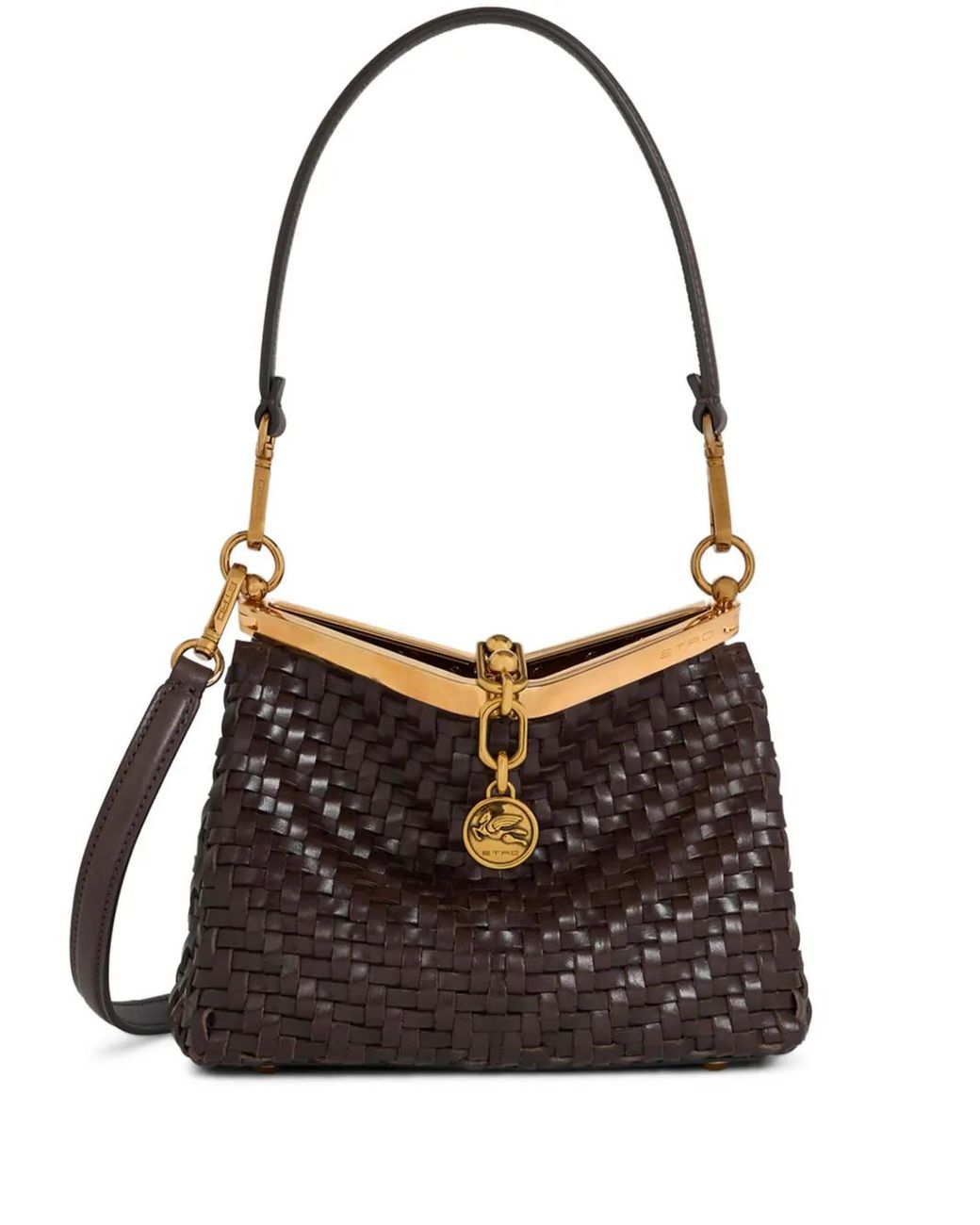 Etro Black Small Woven Vela Bag