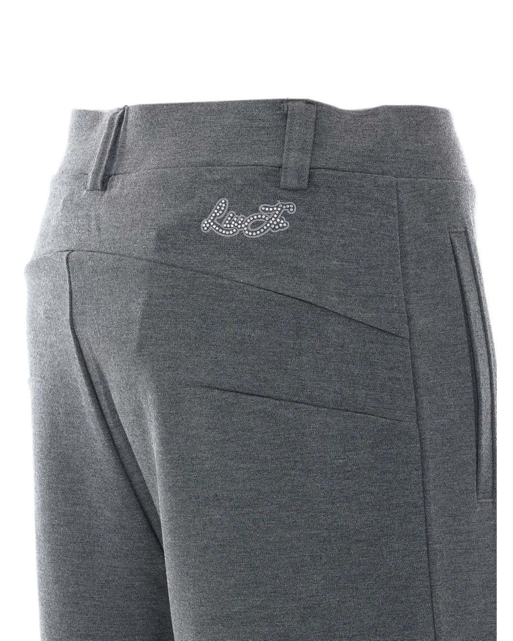 Liu Jo Gray Regular-Fit Trousers