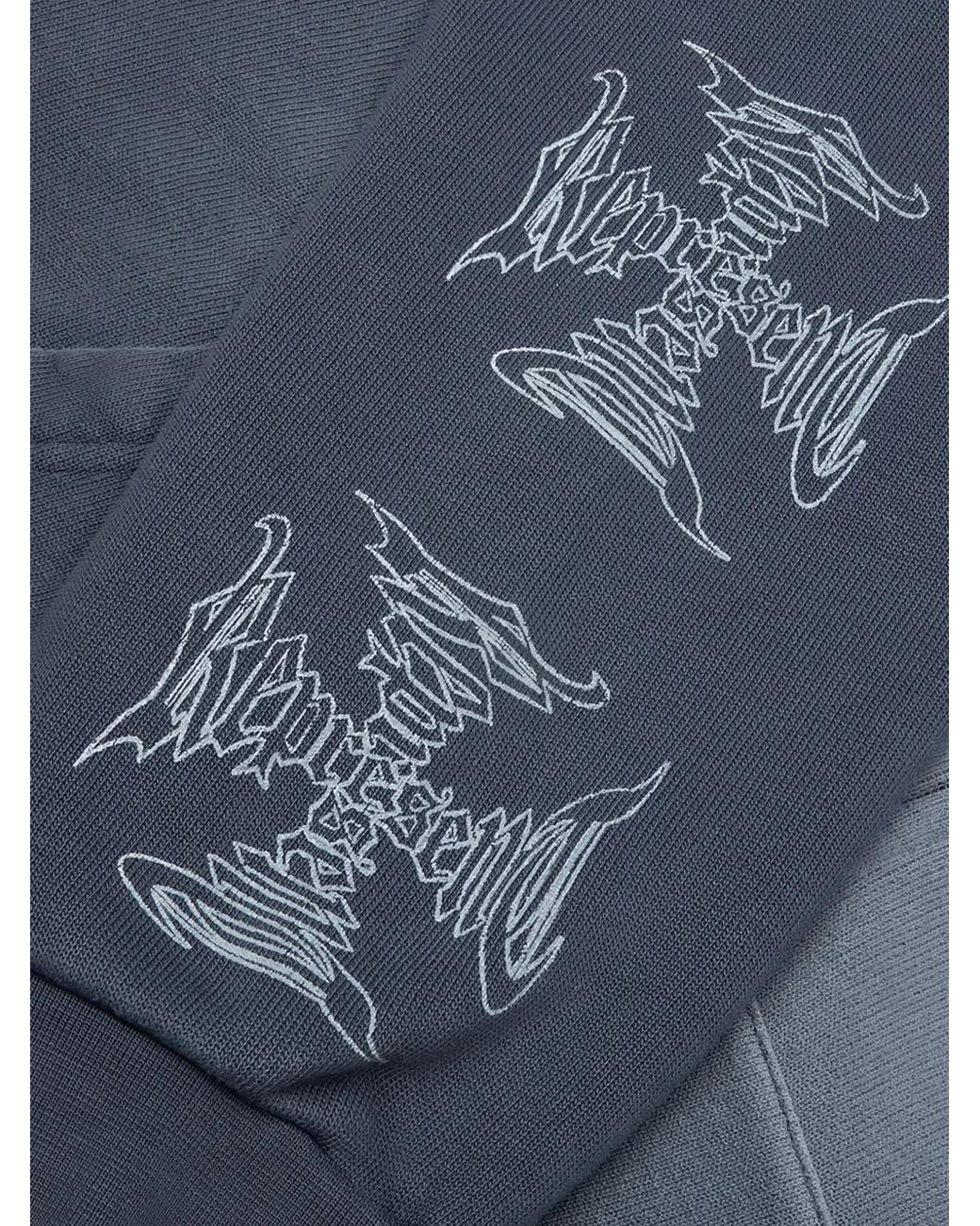 Represent Blue Mh Shrunken Zip Hoodie for men