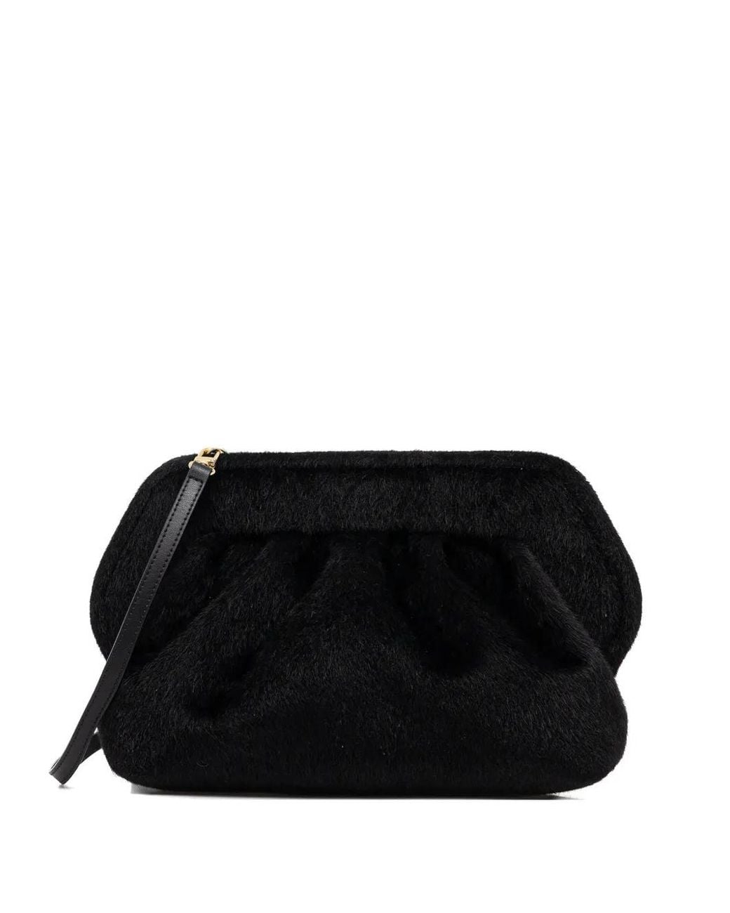 THEMOIRÈ Black Gathered Clutch Bag
