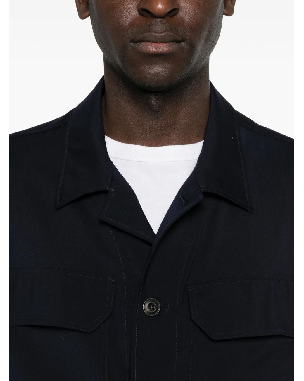 Luigi Bianchi Black Veste À Poches Multiples for men