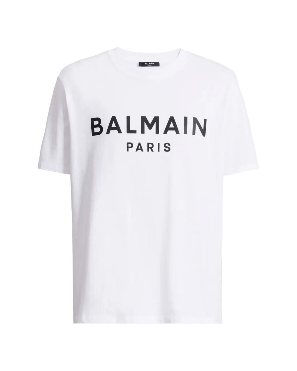 Balmain White Printed Paris T-Shirt for men