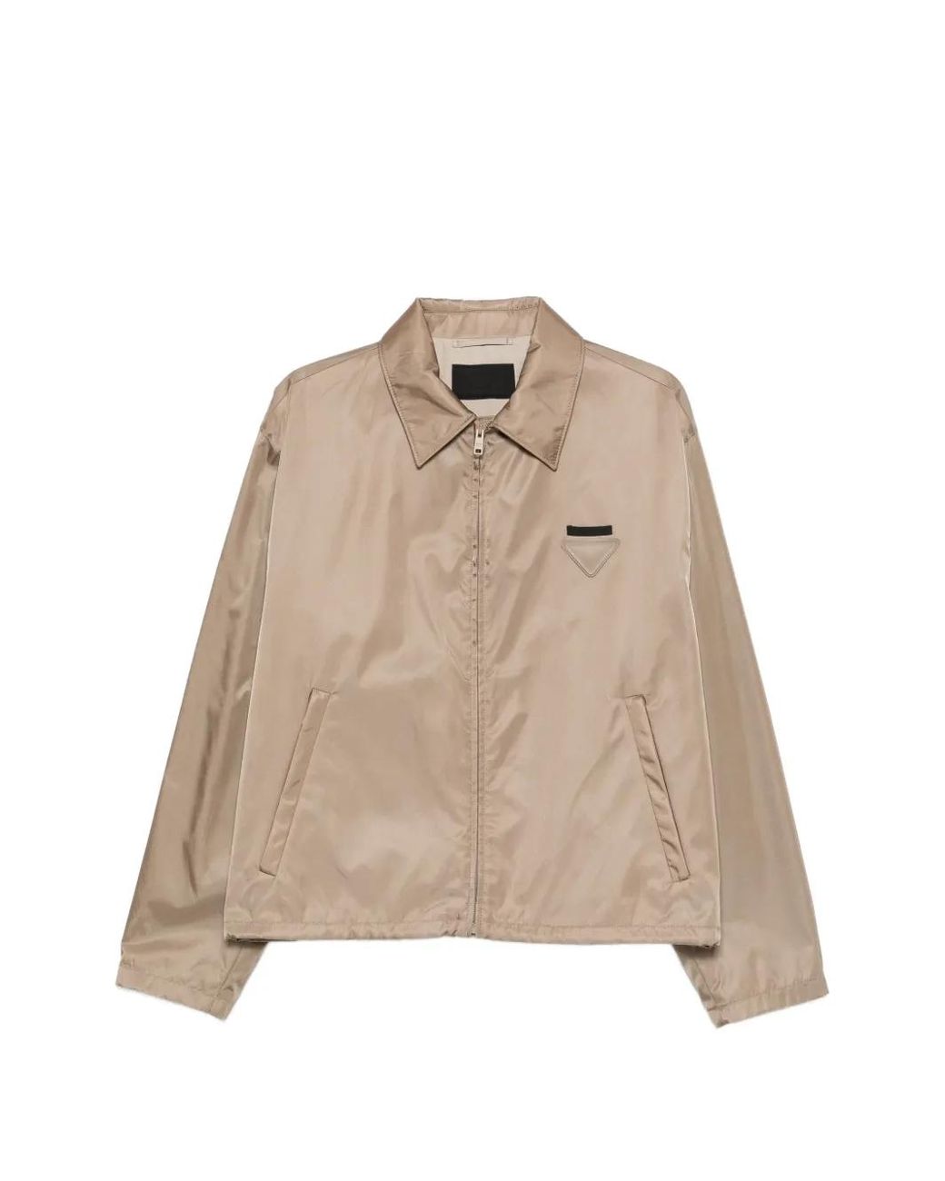 Chaqueta Re-Nylon Con Cremallera Prada de hombre de color Natural