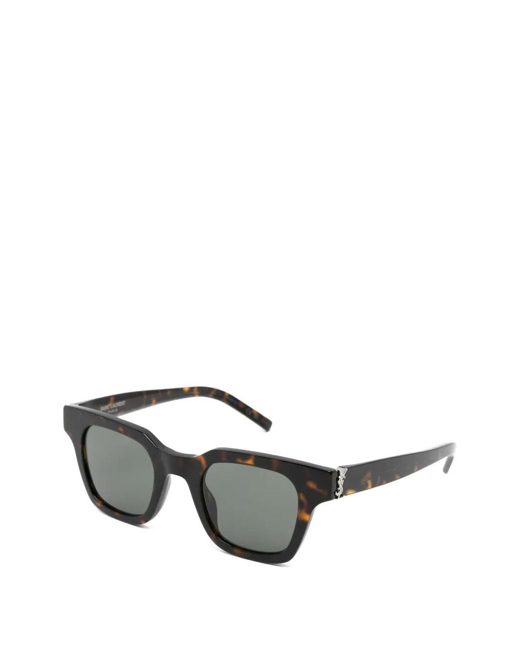 Saint Laurent Gray Square-Frame Sunglasses