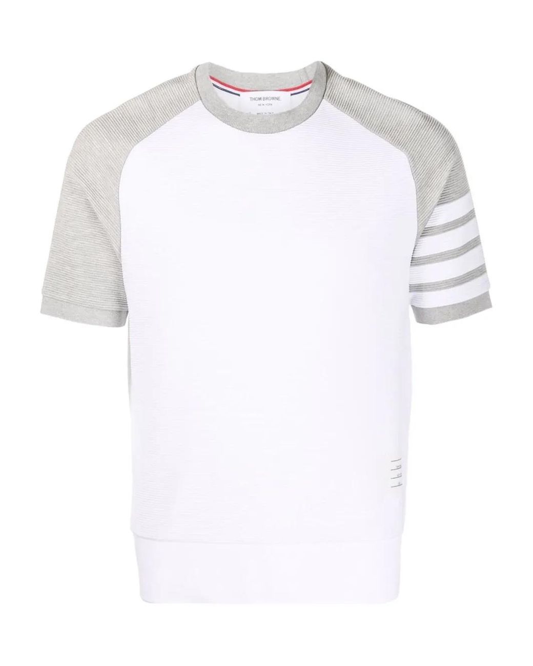 Thom Browne White 4-Bar Raglan-Sleeve T-Shirt for men