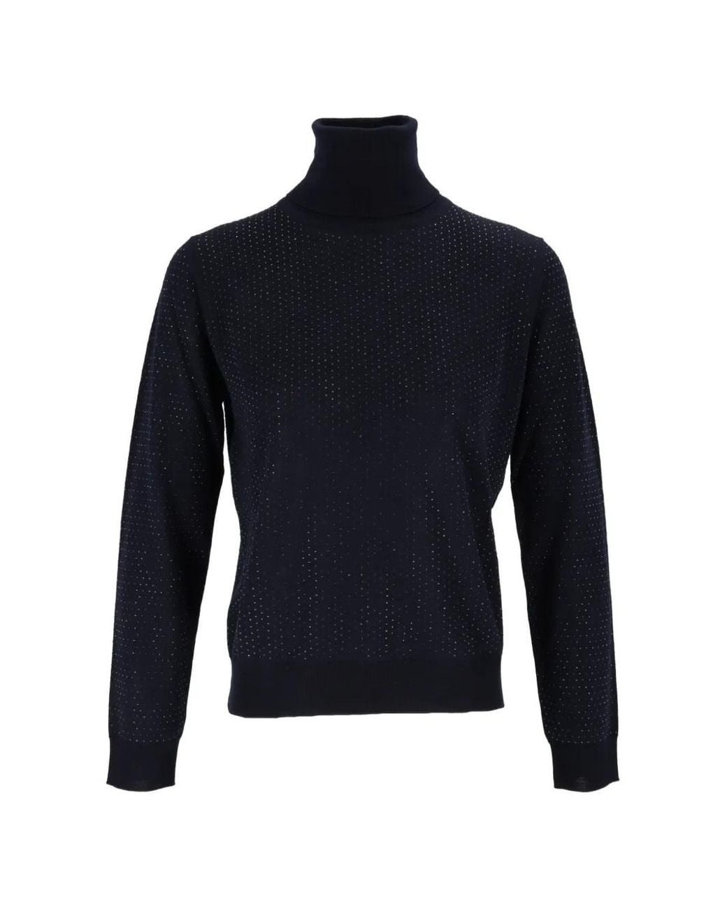 P.A.R.O.S.H. Blue Crystal-Embellished Roll-Neck Sweater